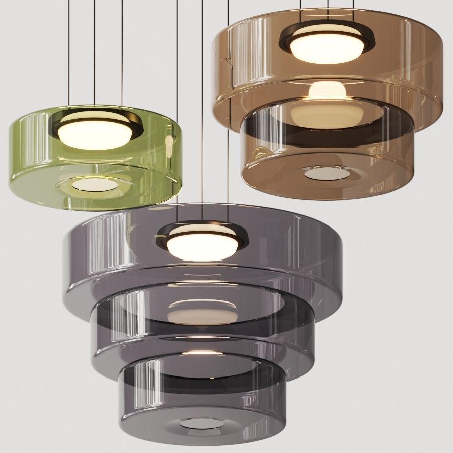 Bauhaus Tiered Glass Pendant Light