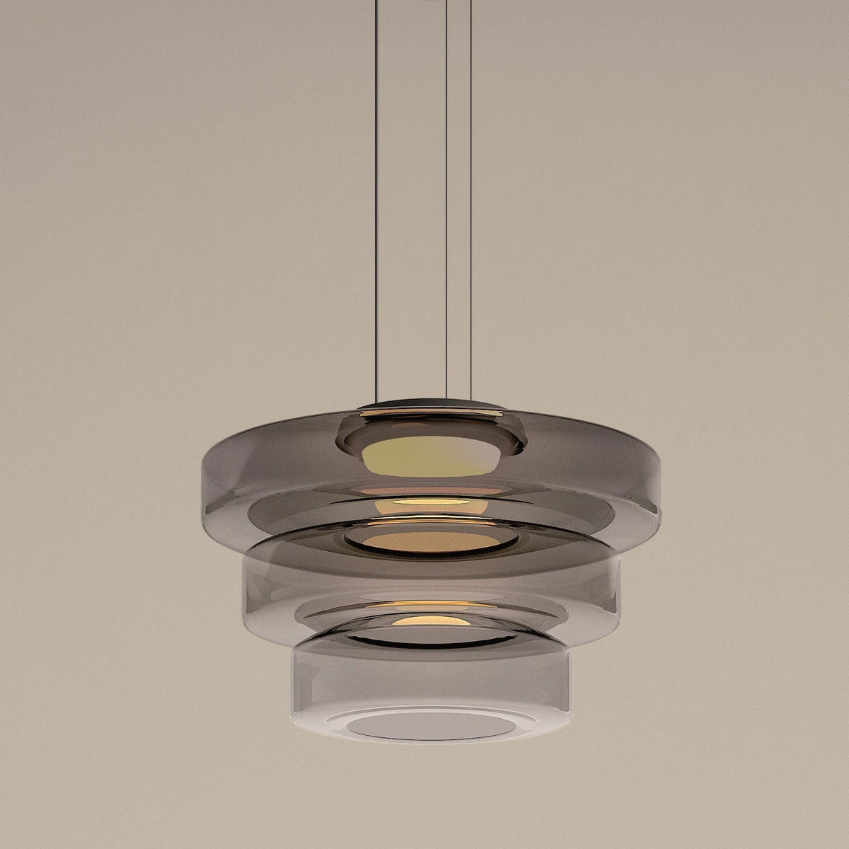 Bauhaus Tiered Glass Pendant Light