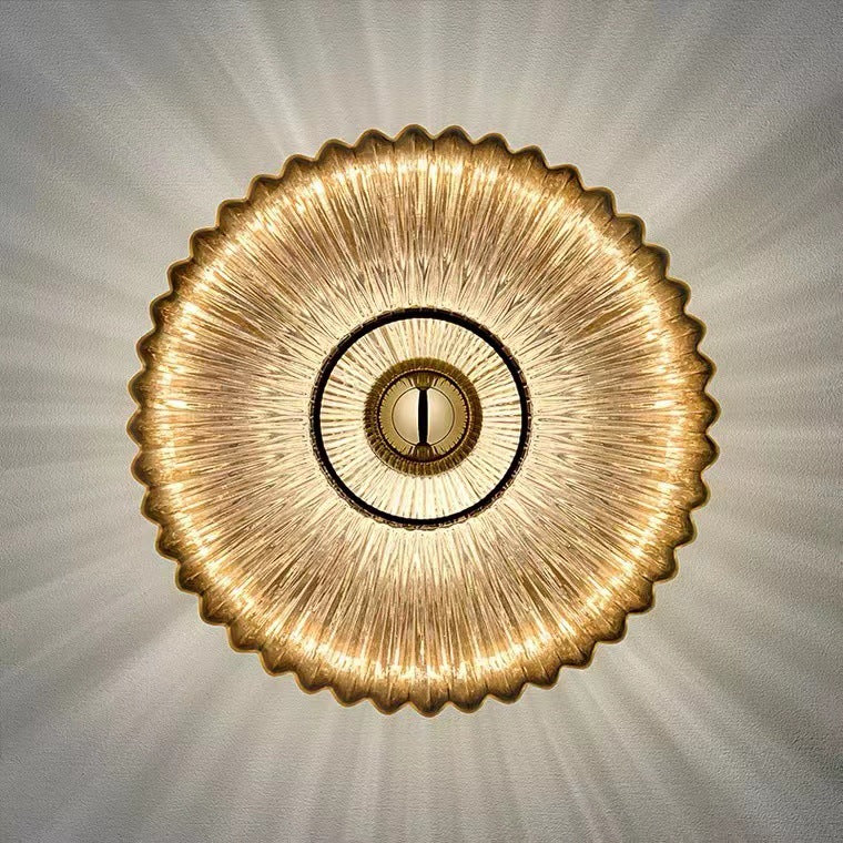 Nordic Ribbed Glass Wall Sconce