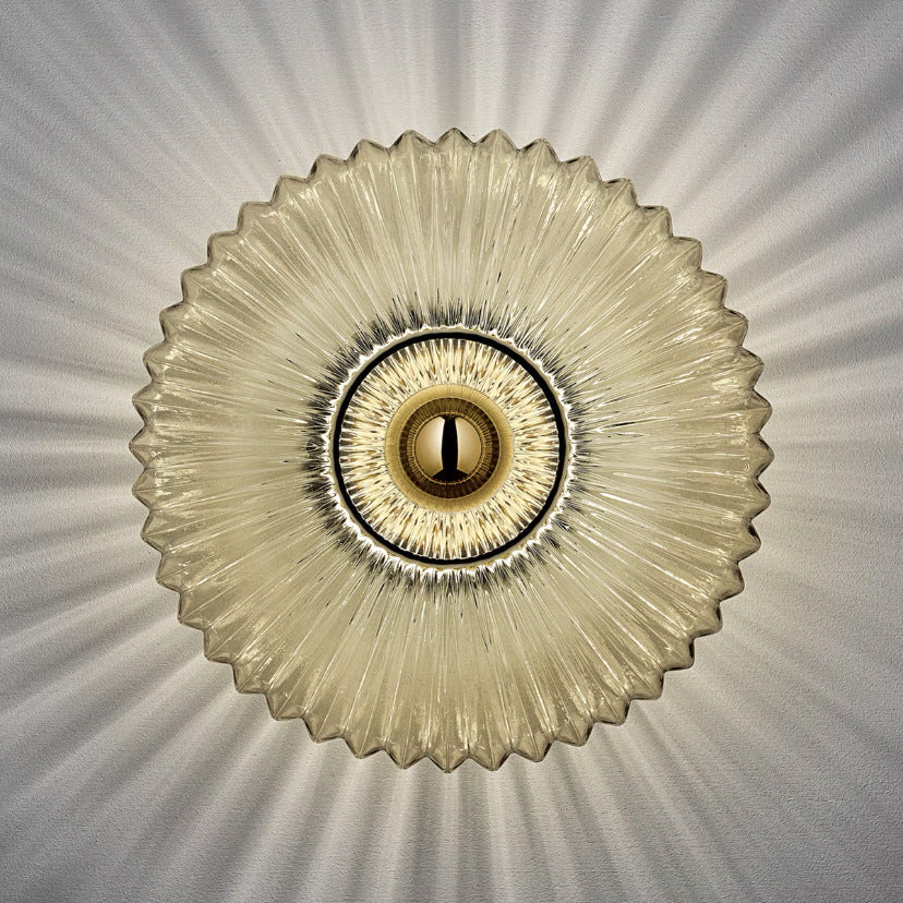 Nordic Ribbed Glass Wall Sconce