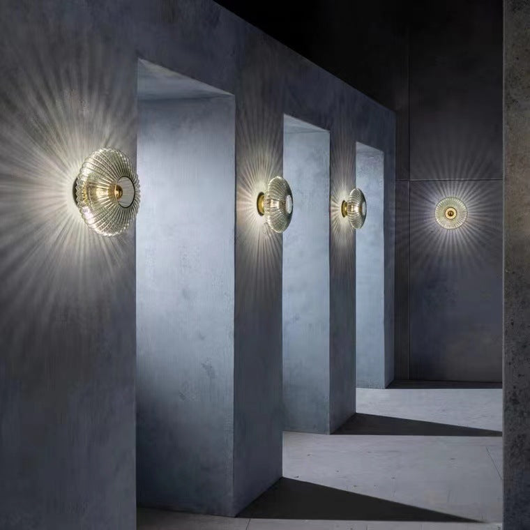 Nordic Ribbed Glass Wall Sconce