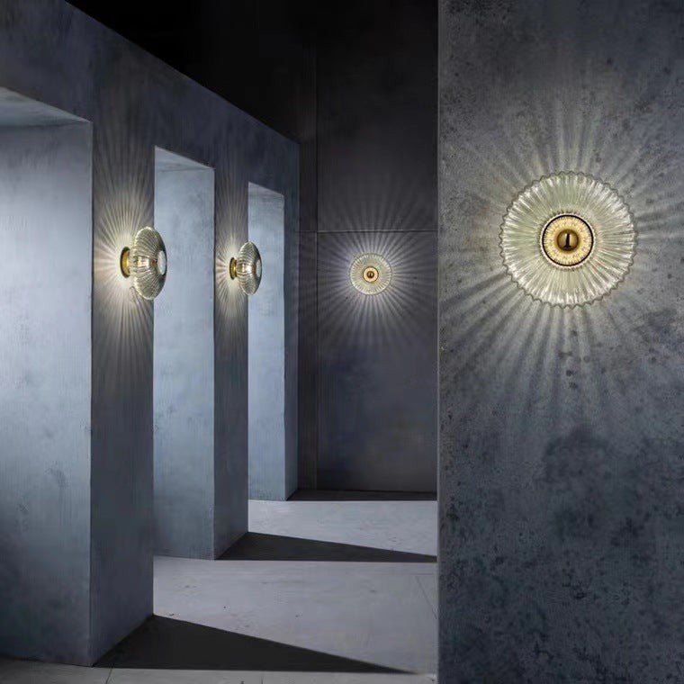 Nordic Ribbed Glass Wall Sconce