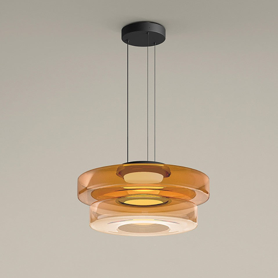 Bauhaus Tiered Glass Pendant Light