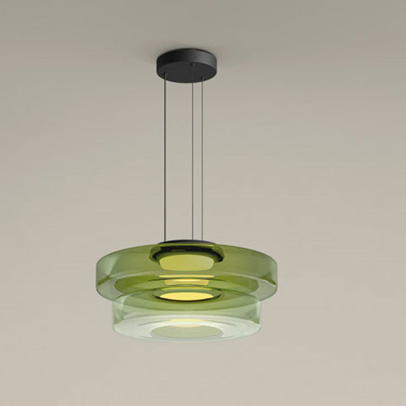Bauhaus Tiered Glass Pendant Light