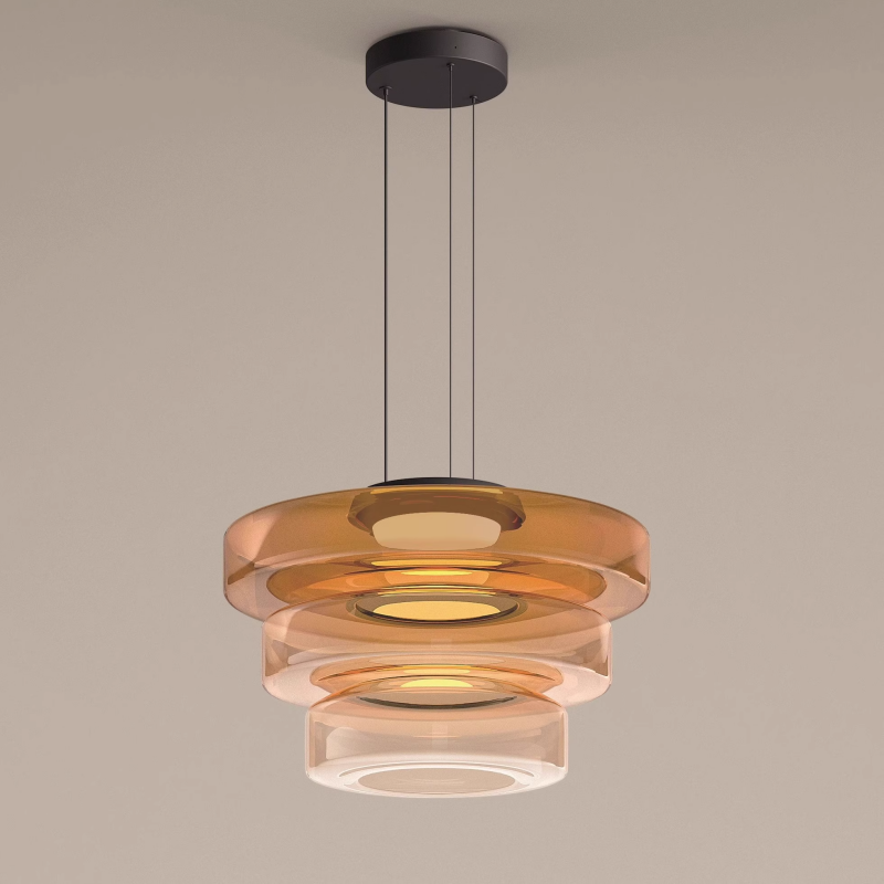 Bauhaus Tiered Glass Pendant Light