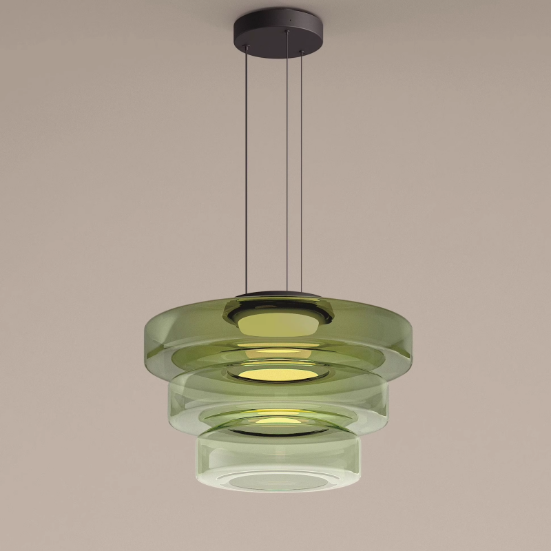Bauhaus Tiered Glass Pendant Light