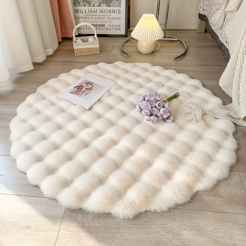 Cloud-Soft Round Bubble Rug