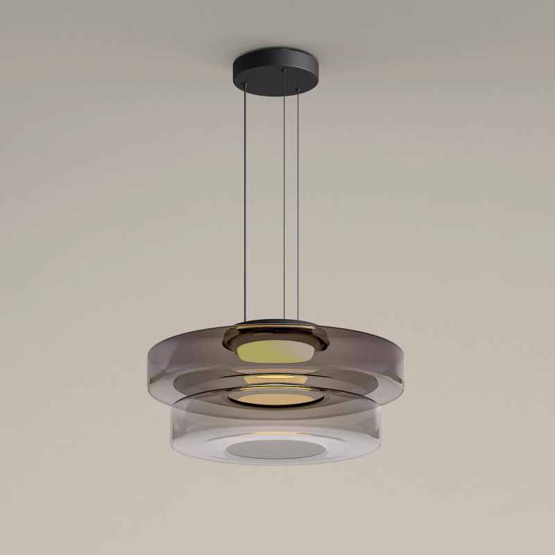 Bauhaus Tiered Glass Pendant Light