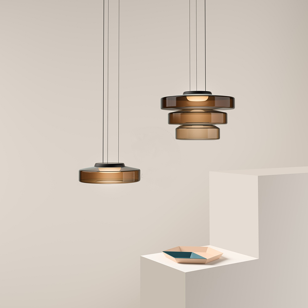 Bauhaus Tiered Glass Pendant Light