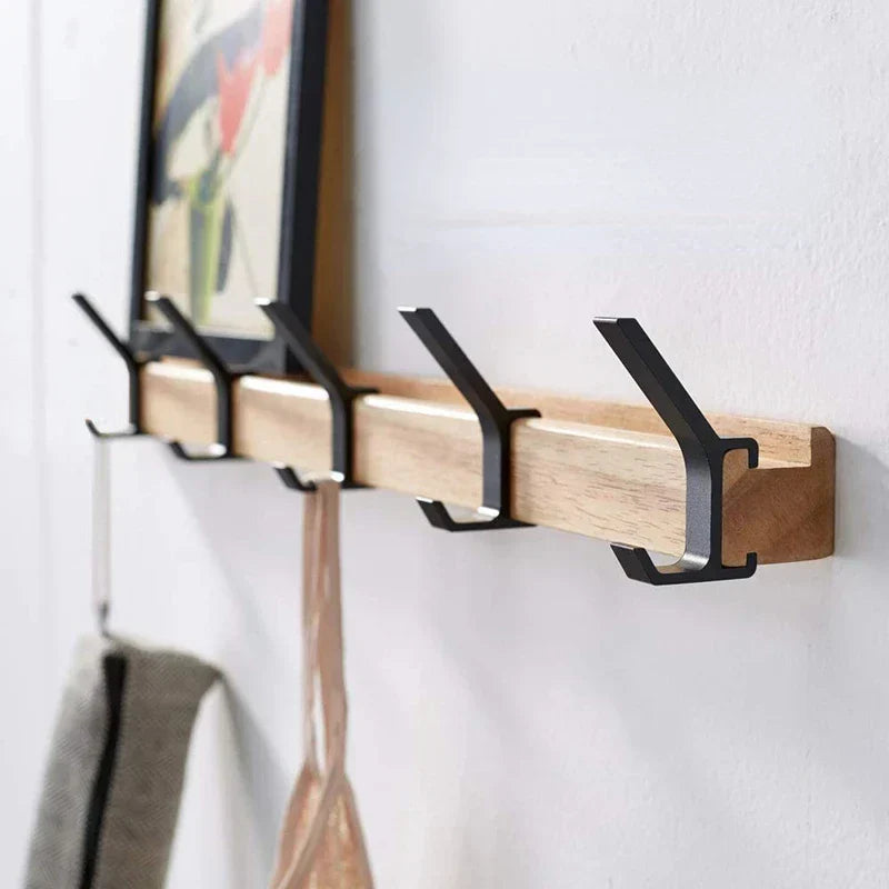 Nordic Wall Coat Rack with Adjustable Hooks