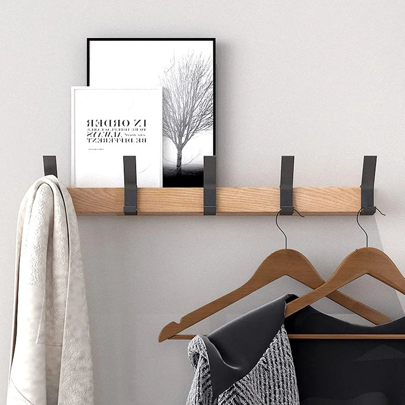 Nordic Wall Coat Rack with Adjustable Hooks