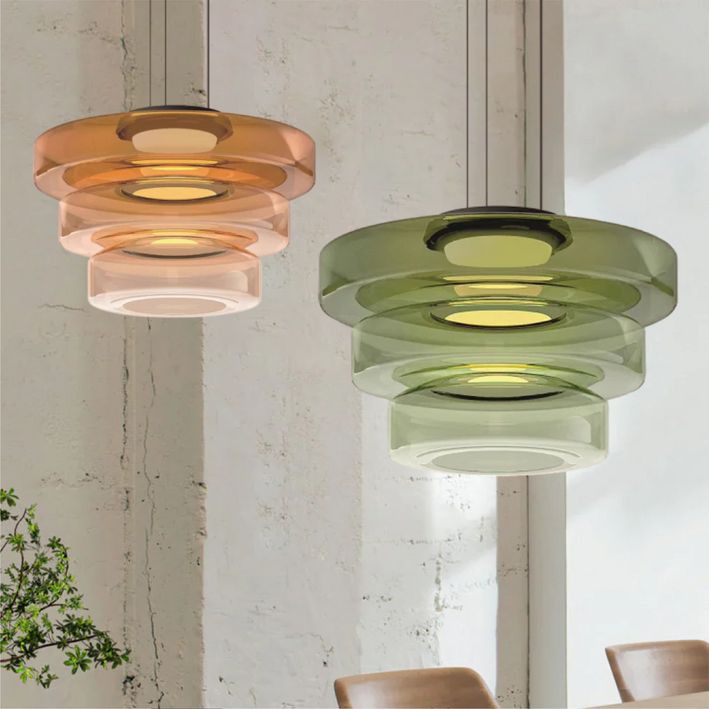 Bauhaus Tiered Glass Pendant Light