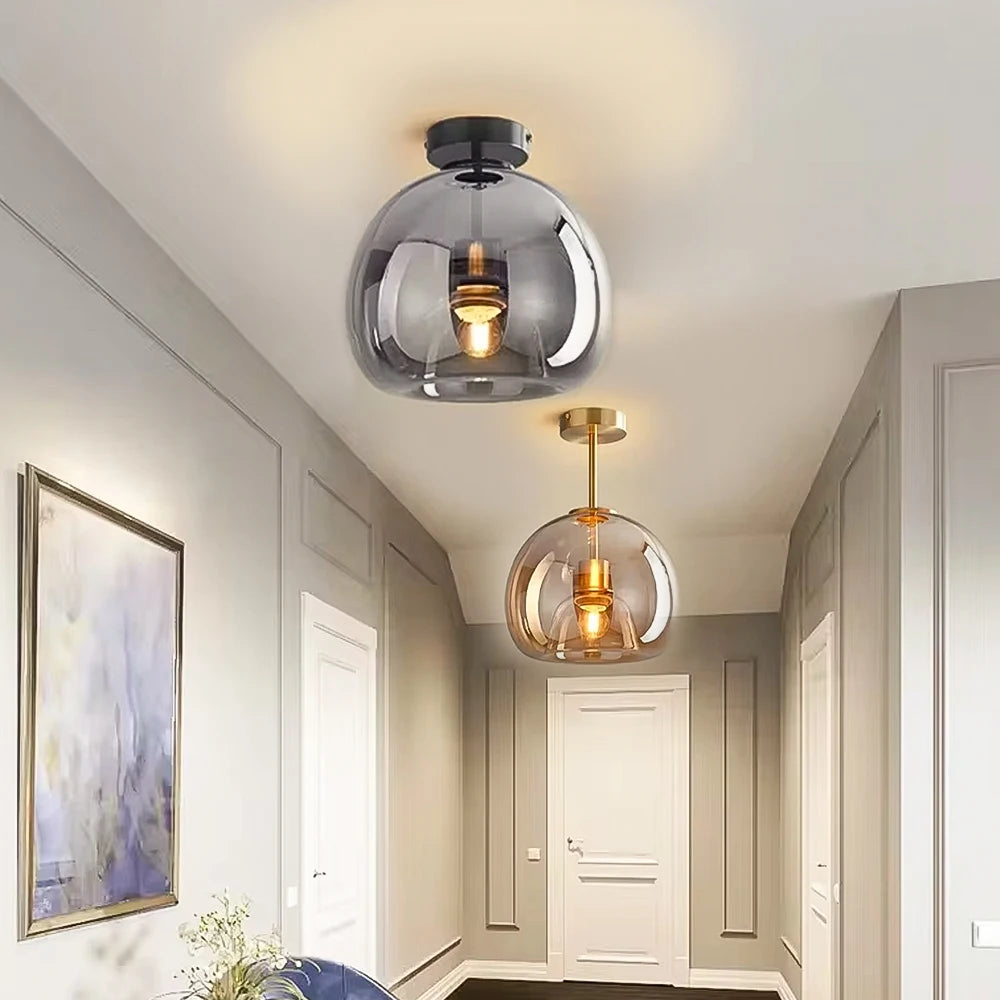 Nordic Glass Globe Ceiling Light