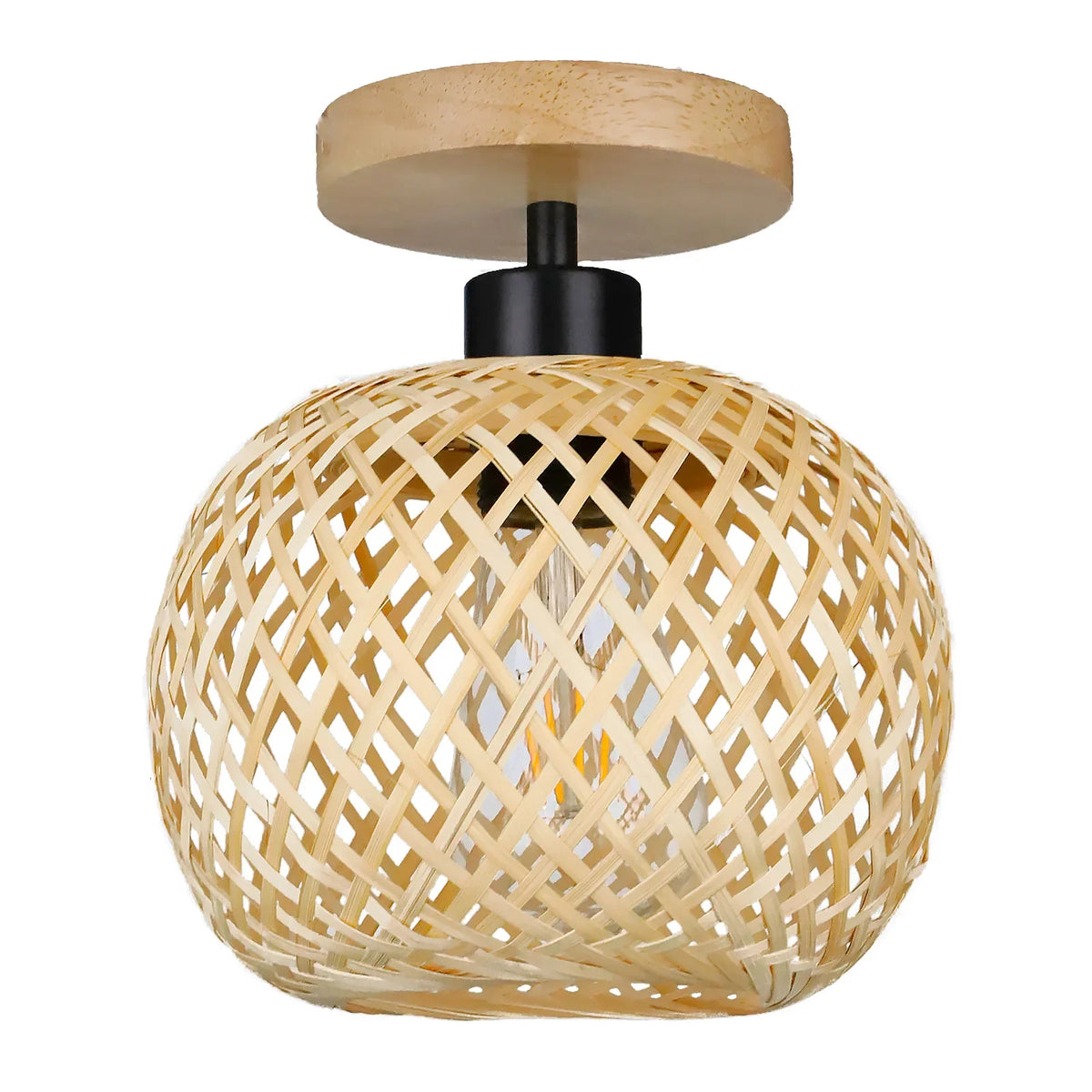 Natura Woven Bamboo Ceiling Light