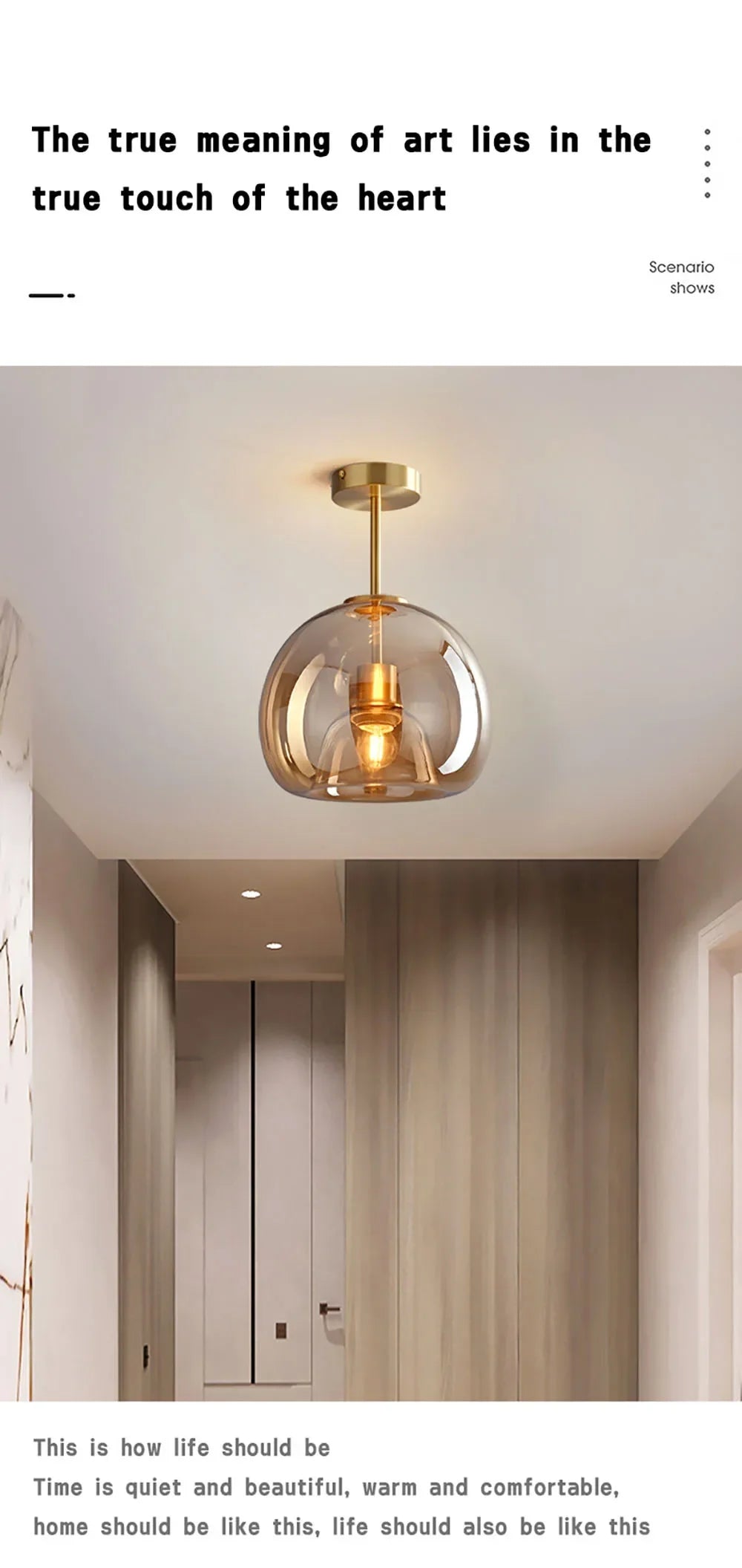 Nordic Glass Globe Ceiling Light