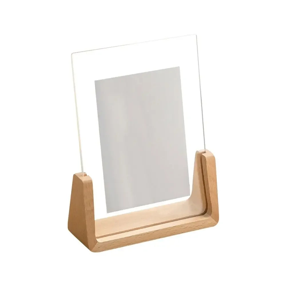 U-Shaped Acrylic Photo Frame, Beech, Vertical