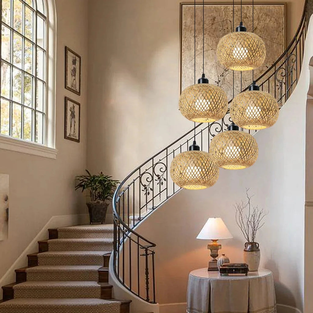 Natura Woven Bamboo Ceiling Light