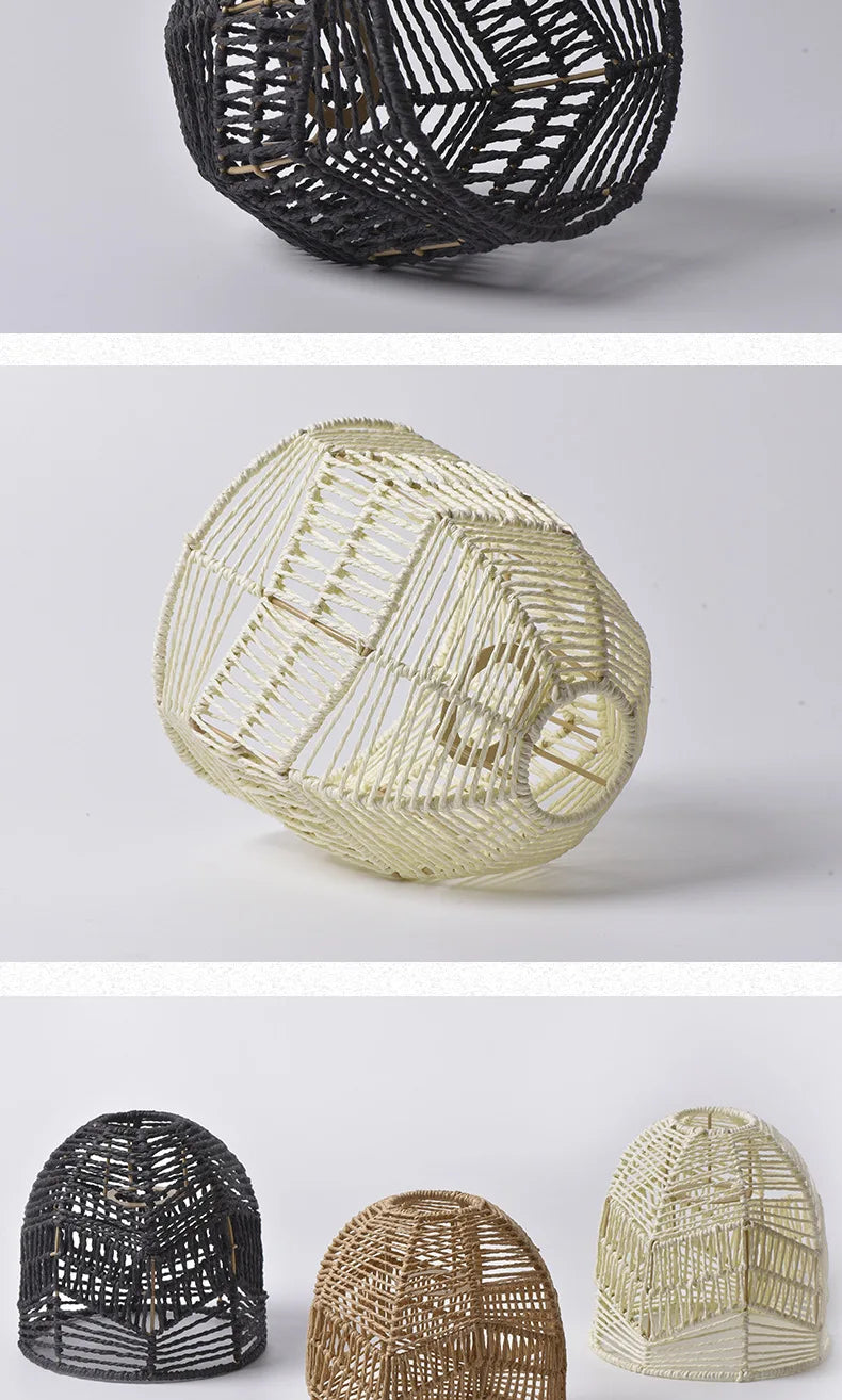 Handwoven Paper Rope Pendant Shade