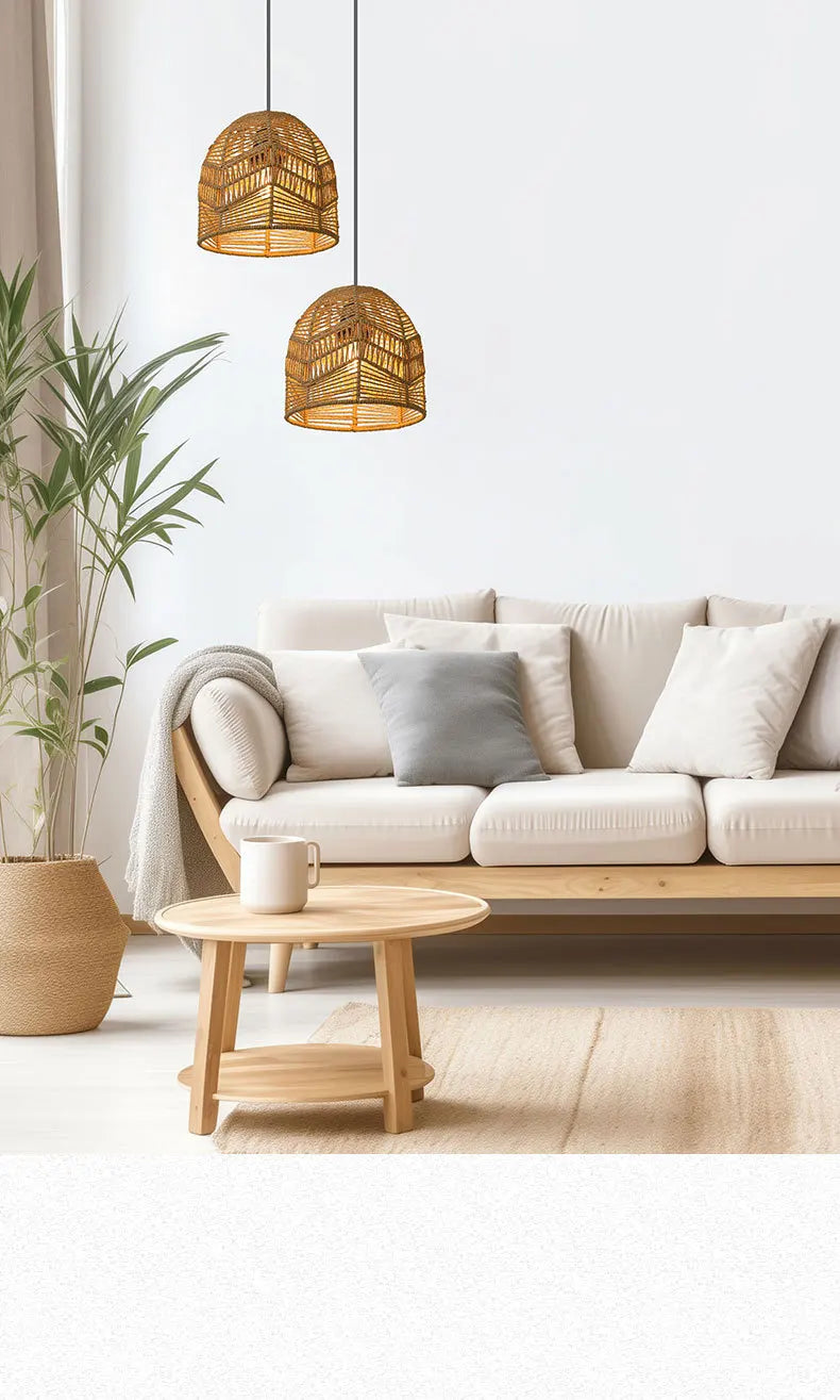 Handwoven Paper Rope Pendant Shade