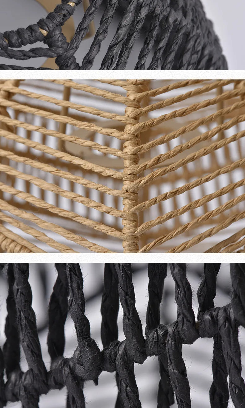 Handwoven Paper Rope Pendant Shade