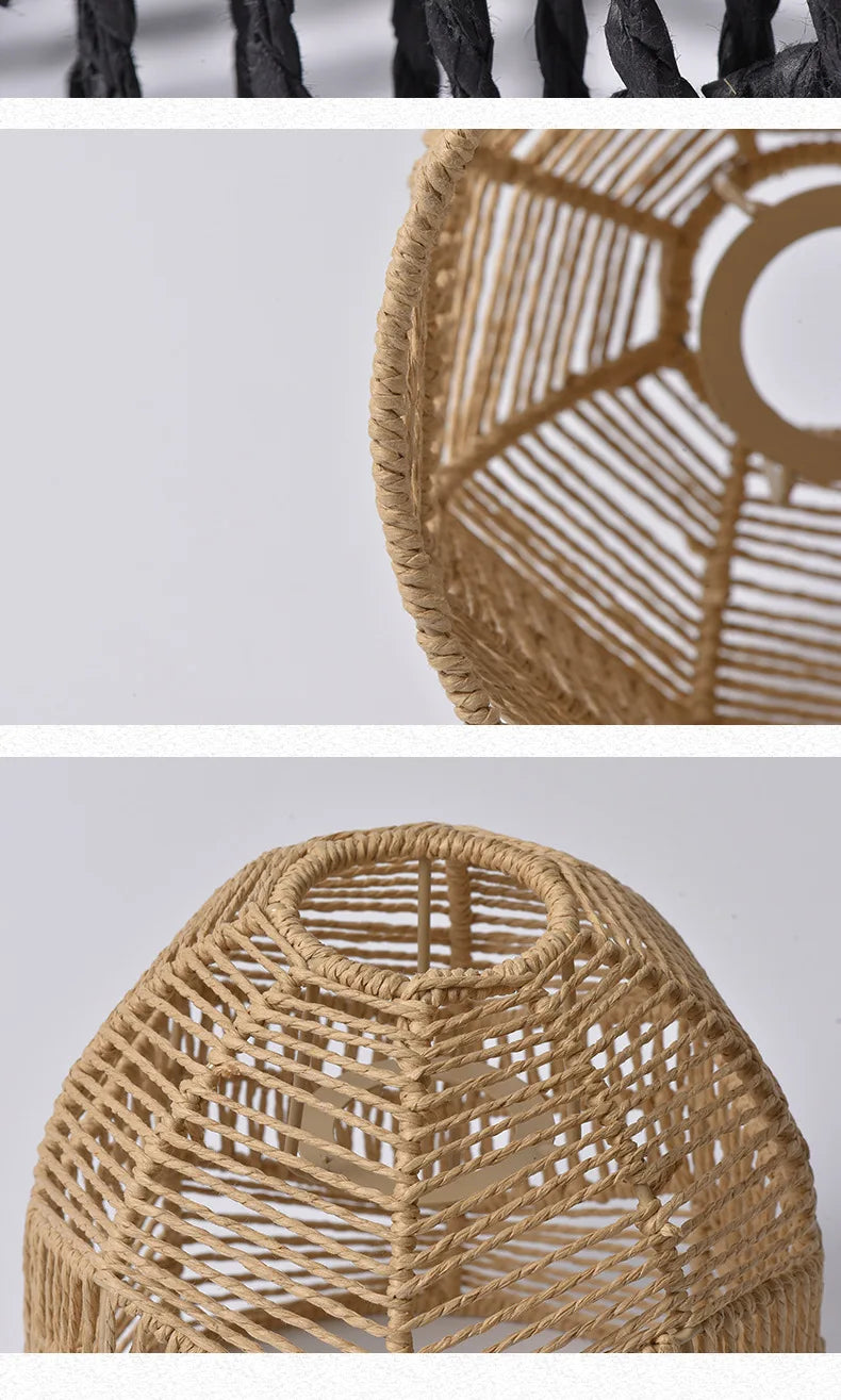 Handwoven Paper Rope Pendant Shade