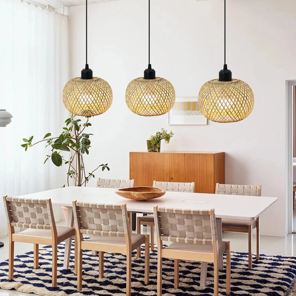 Natura Woven Bamboo Ceiling Light