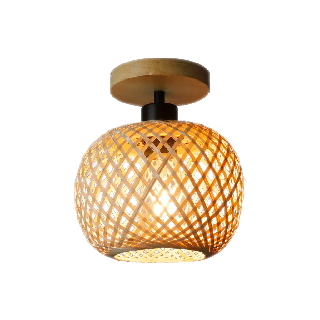 Natura Woven Bamboo Ceiling Light