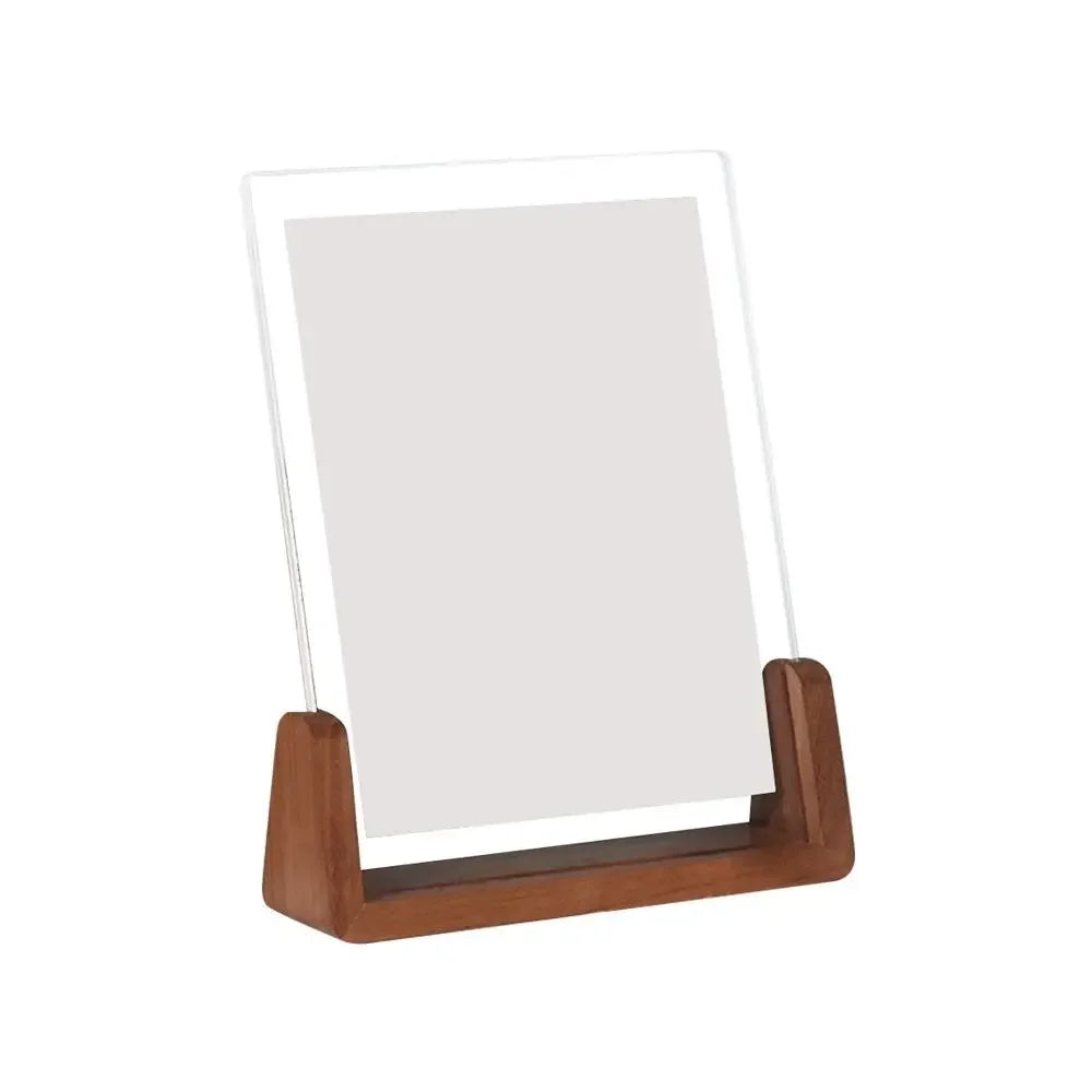 U-Shaped Acrylic Photo Frame, Walnut, Vertical