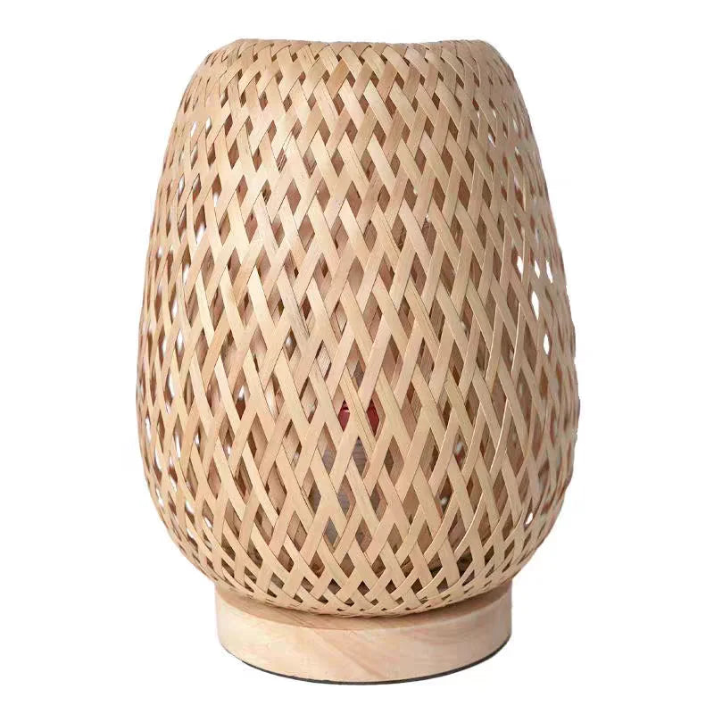 Woven Bamboo Bedside Lamp