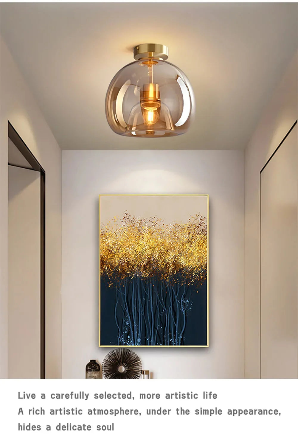 Nordic Glass Globe Ceiling Light