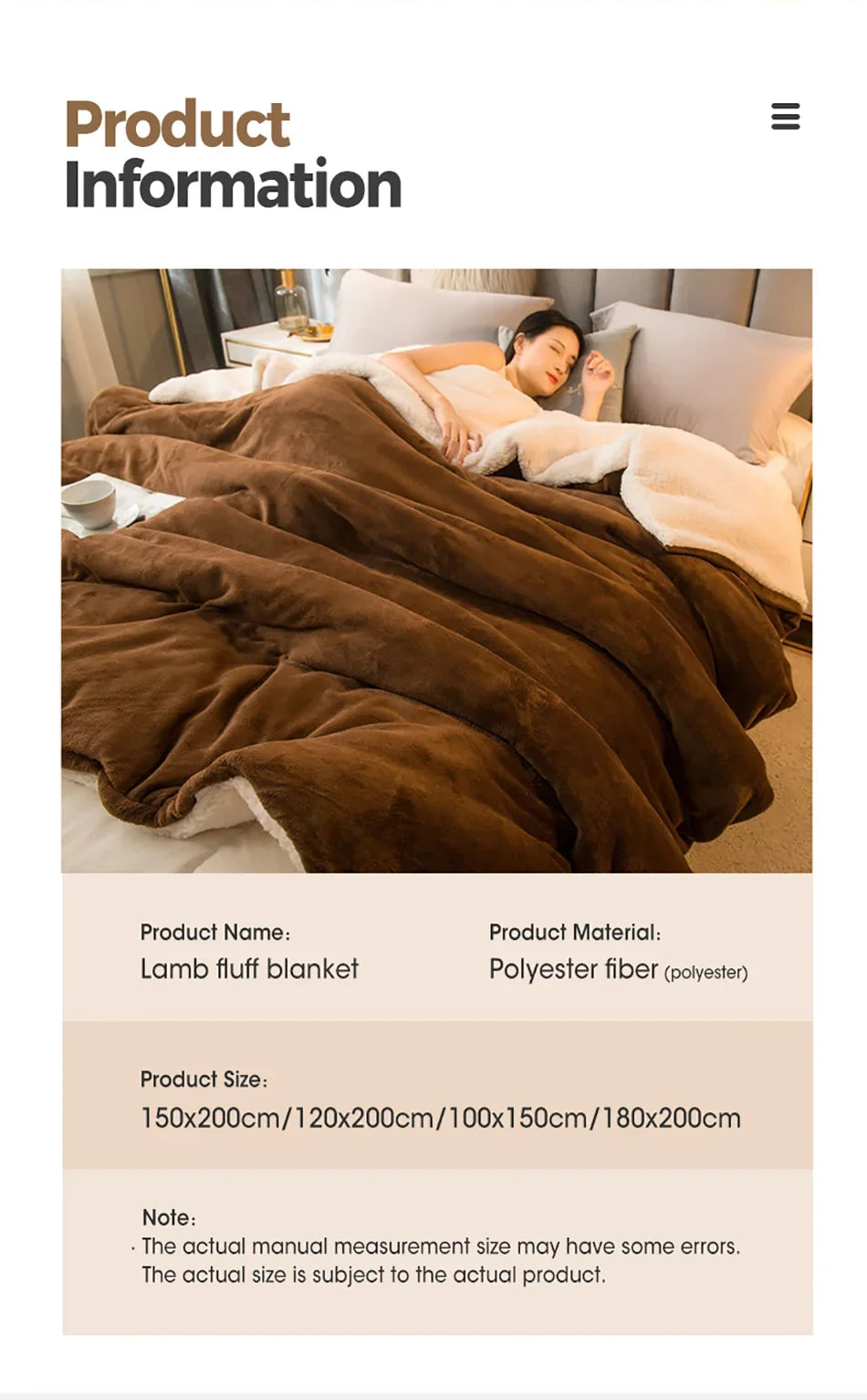Cozy Double Sided Throw Blanket