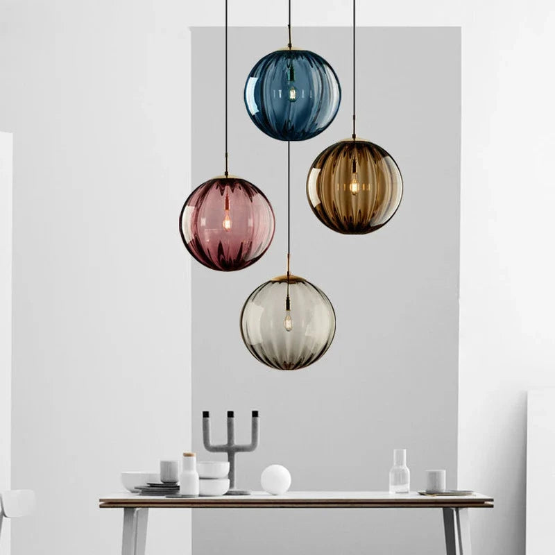 Modern Glass Globe Pendant Light