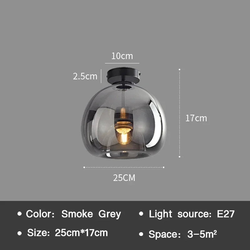 Nordic Glass Globe Ceiling Light