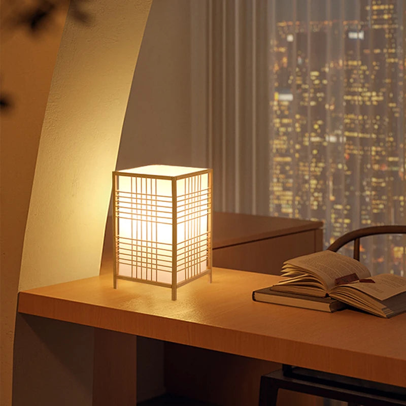 Woven Bamboo Bedside Lamp