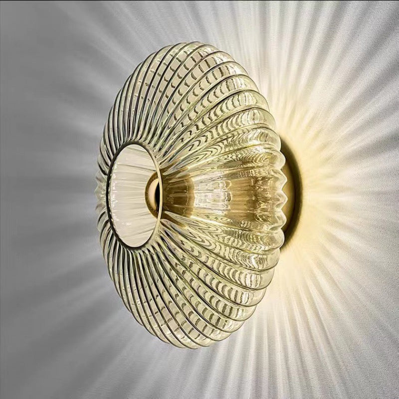 Nordic Ribbed Glass Wall Sconce