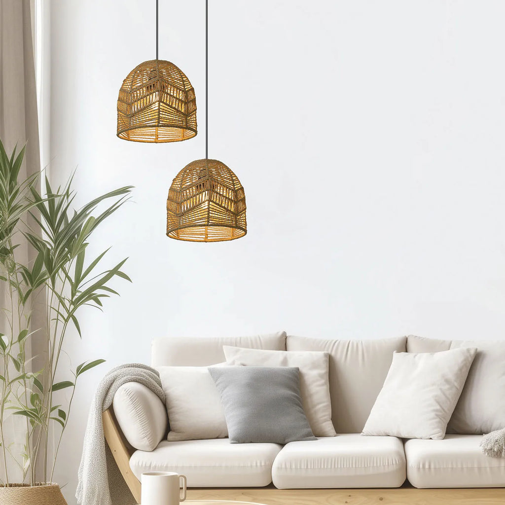 Handwoven Paper Rope Pendant Shade