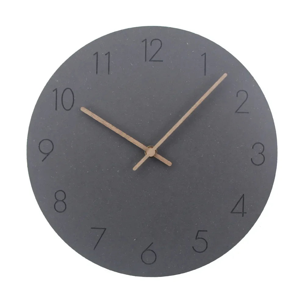Nork Minimalist Wall Clock, Charcoal