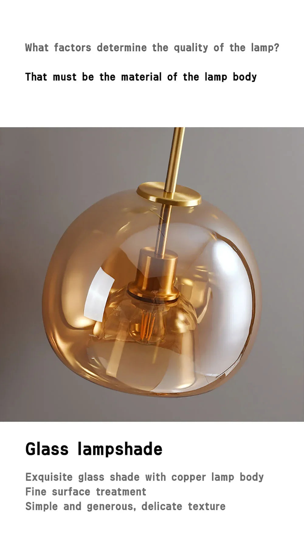 Nordic Glass Globe Ceiling Light