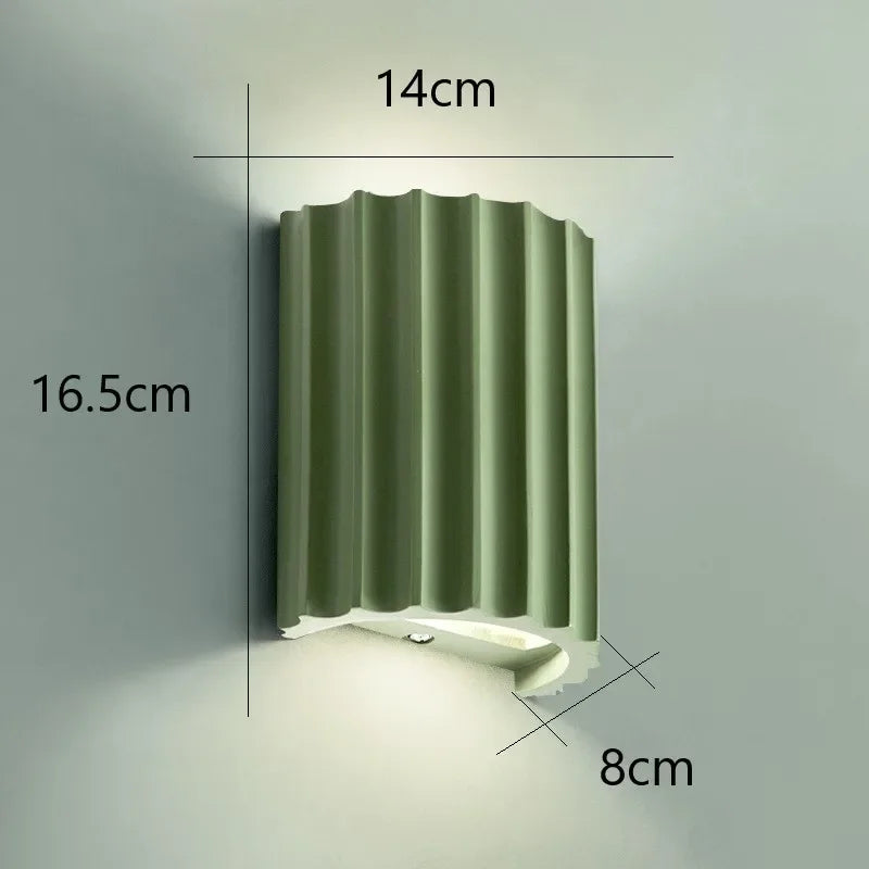 Ribbed Nordic Resin Wall Lamp