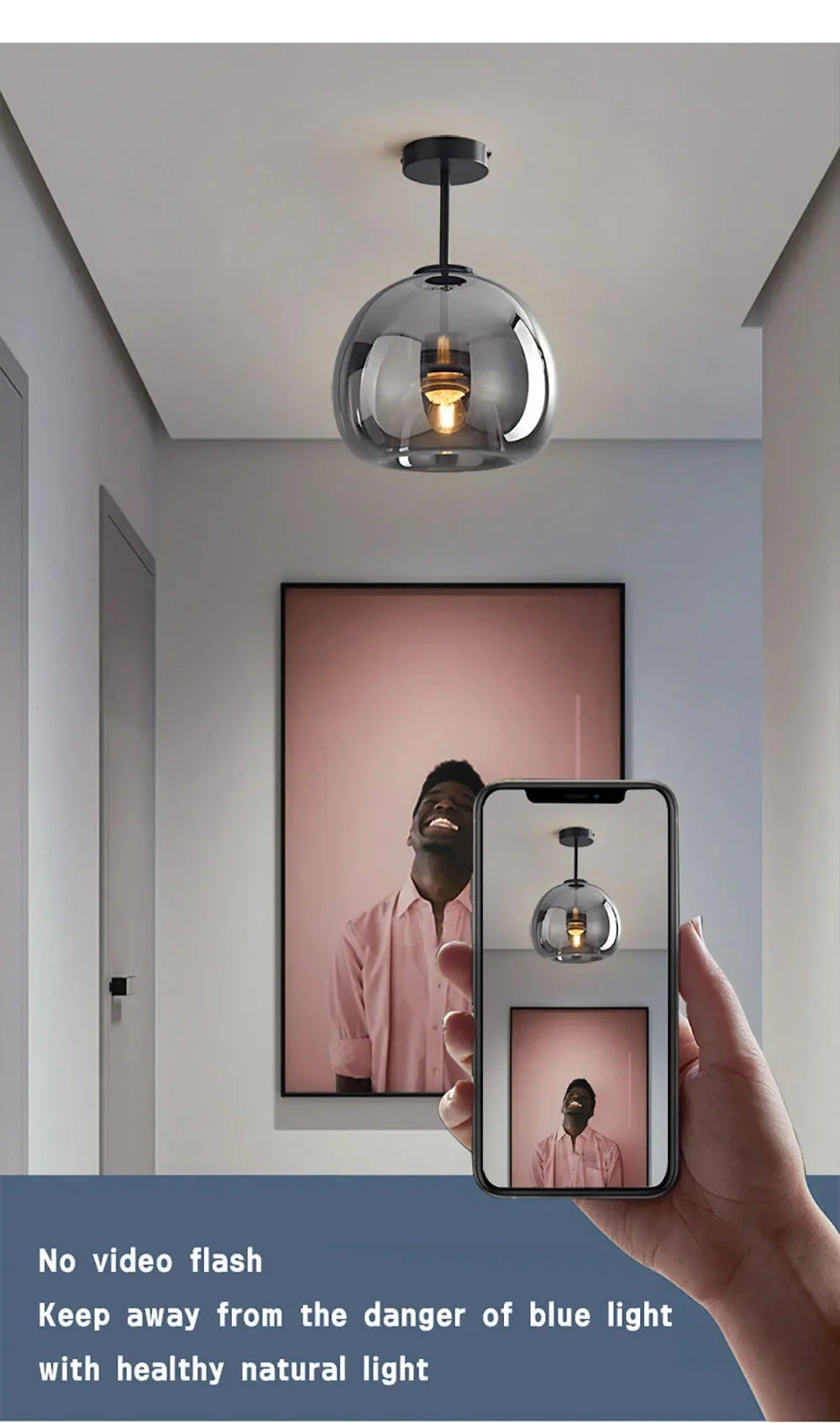 Nordic Glass Globe Ceiling Light