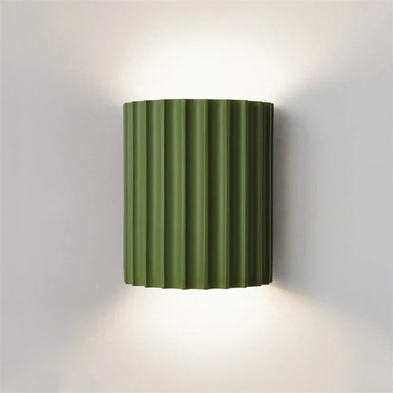 Ribbed Nordic Resin Wall Lamp