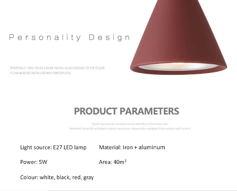 Teardrop Metal Pendant Light