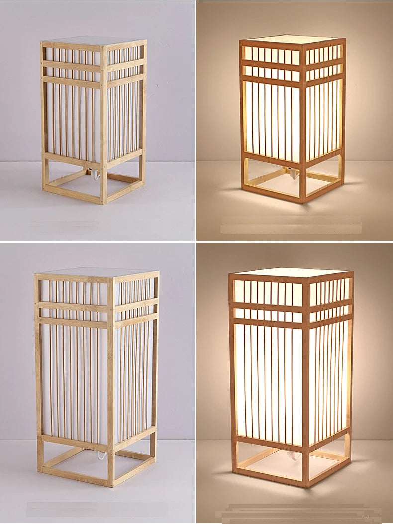 Woven Bamboo Bedside Lamp