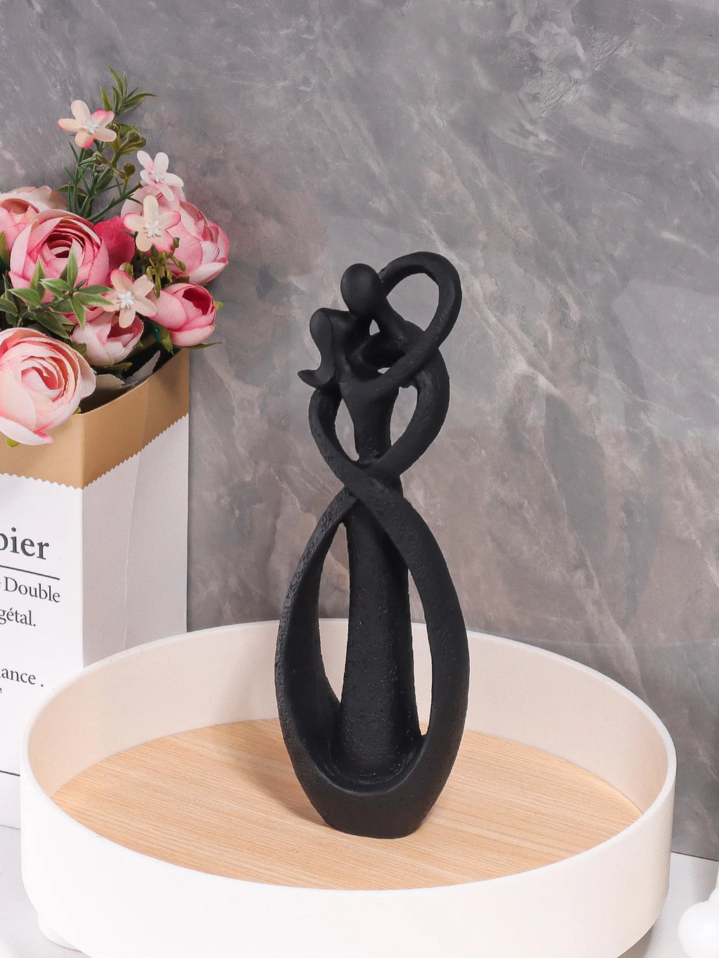 Embrace Abstract Couple Sculpture