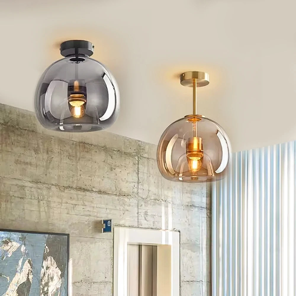 Nordic Glass Globe Ceiling Light