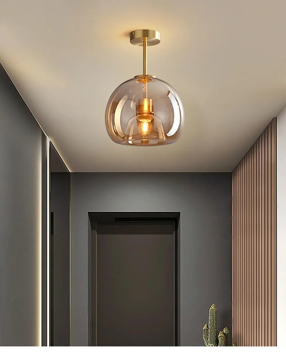Nordic Glass Globe Ceiling Light