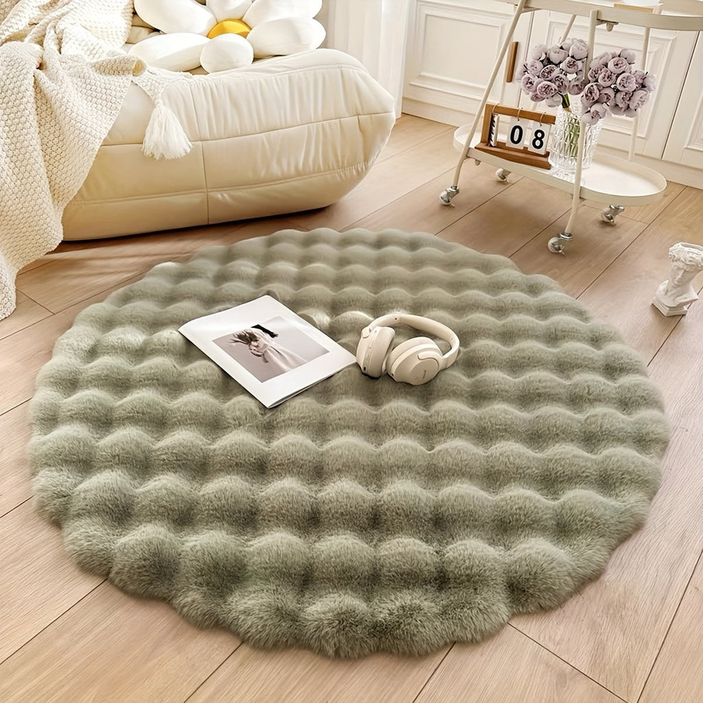 Cloud-Soft Round Bubble Rug