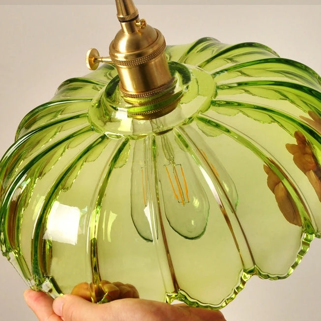 Vintage Flower Glass Pendant Light