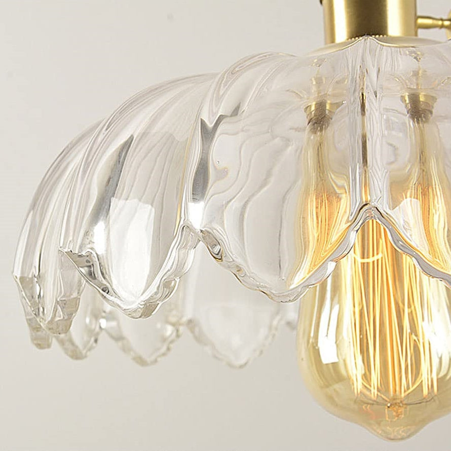 Vintage Flower Glass Pendant Light