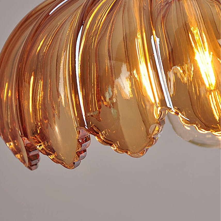 Vintage Flower Glass Pendant Light